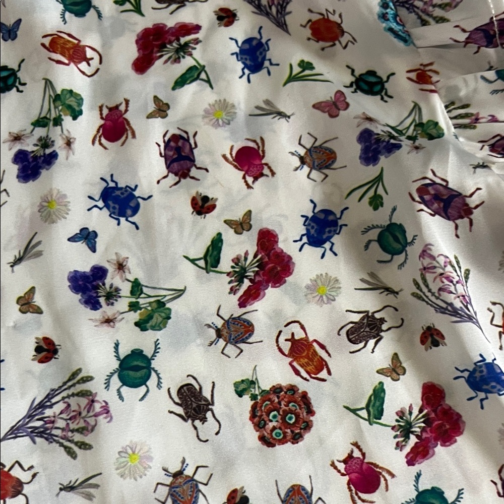 Koch Insect Floral Ruffle Sleeve Blouse - Picture 6 of 12